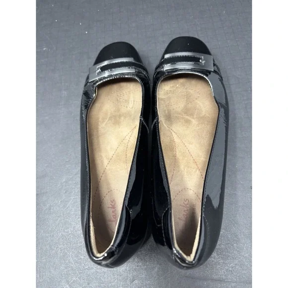 Clarks Artisan Women's Patent Leather Shoe Black Size 7 Wide‎ - Picture 6 of 8